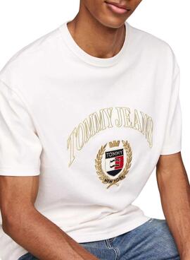 T-shirt Tommy Hilfiger Gold Crest blanc pour homme