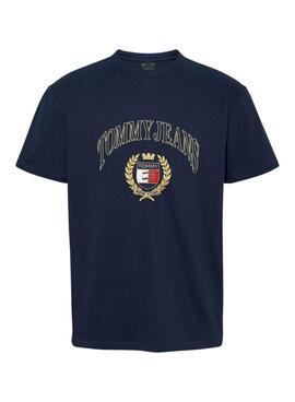 Pull Tommy Hilfiger Gold Crest bleu marine pour hommes