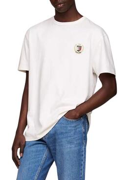 T-shirt Tommy Hilfiger Crest Flag blanc pour homme