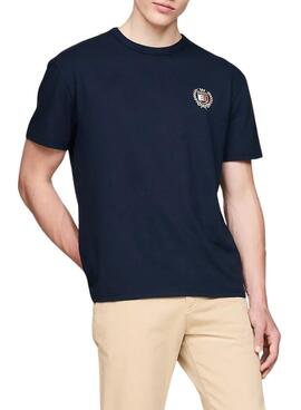 T-shirt Tommy Hilfiger Crest Flag bleue pour homme