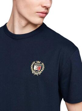 T-shirt Tommy Hilfiger Crest Flag bleue pour homme