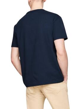 T-shirt Tommy Hilfiger Crest Flag bleue pour homme