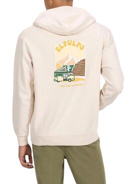 Sweatshirt El Pulpo Camper beige pour homme