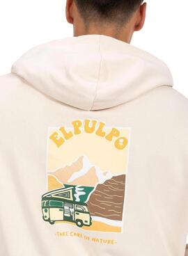 Sweatshirt El Pulpo Camper beige pour homme