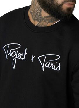 Sweat à capuche Project x Paris Embroidery Logo noir pour homme