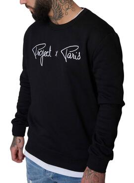 Sweat à capuche Project x Paris Embroidery Logo noir pour homme