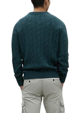 Pull Ecoalf Tiloalf vert pour homme