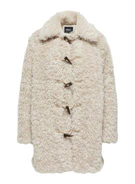 Manteau en fourrure Only Viki beige pour femme