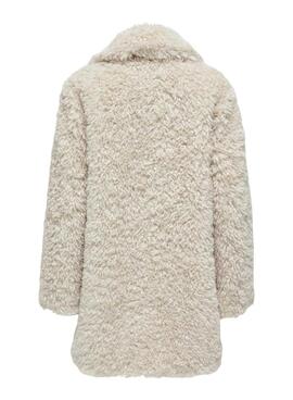 Manteau en fourrure Only Viki beige pour femme