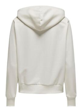 Sweatshirt Only Maia blanc pour femme