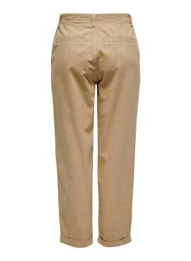 Pantalon Only Malfy beige pour femme