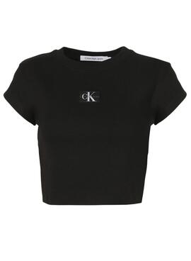 T-shirt Calvin Klein Jeans Slim noir pour femme