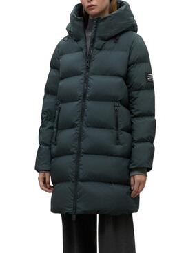 Manteau Ecoalf Manliealf matelassé vert pour femme