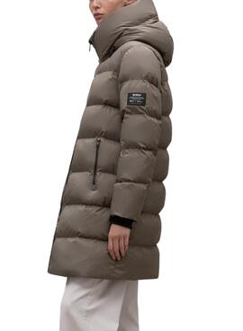 Manteau matelassé Ecoalf Manliealf toasté pour femme