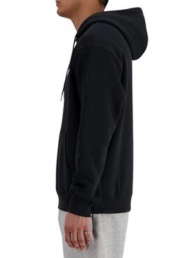 Sweat à capuche New Balance Basic Hood noir pour homme