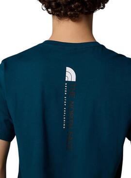 T-shirt The North Face Vertical petrol pour homme