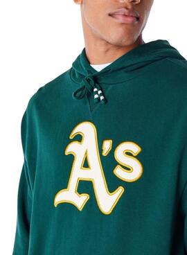 Sweat à capuche New Era Oakland Athletics vert pour hommes et femmes