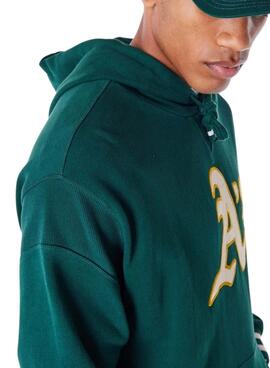 Sweat à capuche New Era Oakland Athletics vert pour hommes et femmes