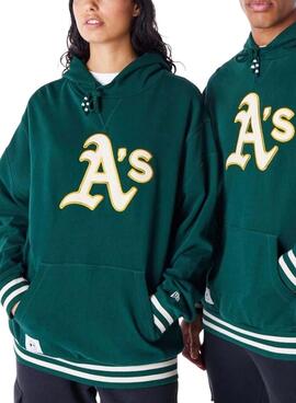 Sweat à capuche New Era Oakland Athletics vert pour hommes et femmes