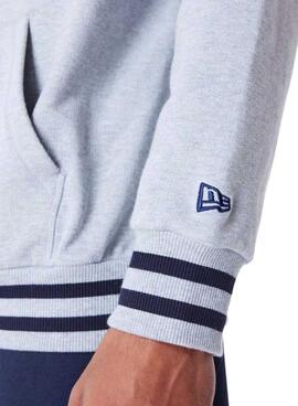 Sweat à capuche New Era LA Dodgers gris pour homme et femme