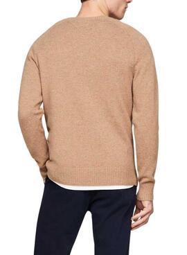 Pull Tommy Hilfiger Lambswool  beige pour homme