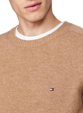 Pull Tommy Hilfiger Lambswool  beige pour homme