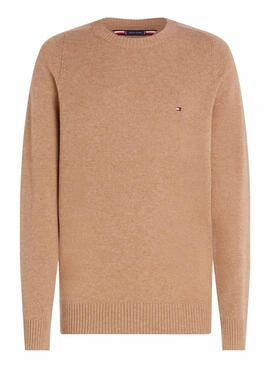 Pull Tommy Hilfiger Lambswool  beige pour homme