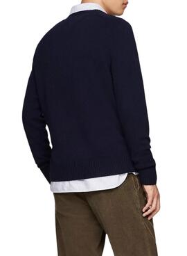 Pull Tommy Hilfiger Lambswool marine pour homme