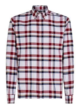 Chemise Tommy Hilfiger Heritage blanc et rouge pour homme