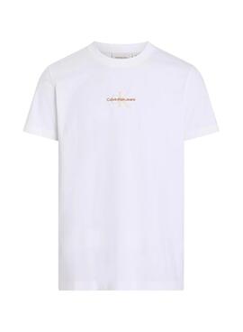 T-shirt Calvin Klein Jeans Monologo blanc pour homme