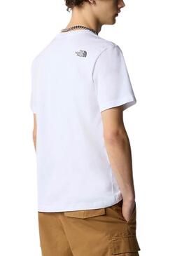 T-shirt The North Face Mountain Line blanc pour homme