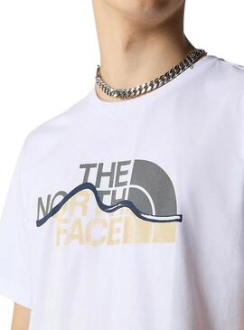 T-shirt The North Face Mountain Line blanc pour homme