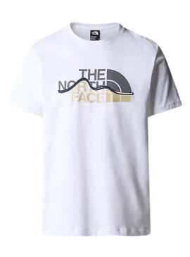 T-shirt The North Face Mountain Line blanc pour homme