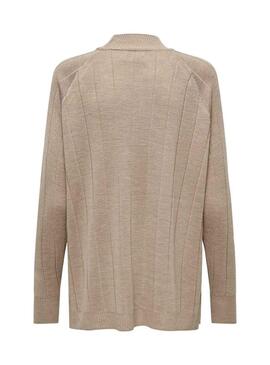 Pull en tricot Only Tess beige pour femme