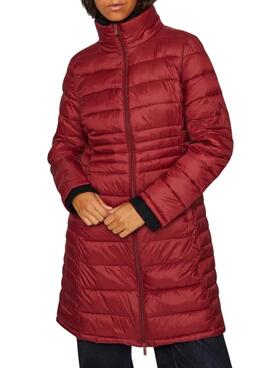 Manteau Vila Visibiria grenat pour femme