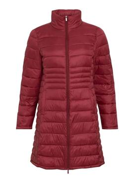 Manteau Vila Visibiria grenat pour femme