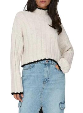 Pull beige Jersey Only Chick pour femme