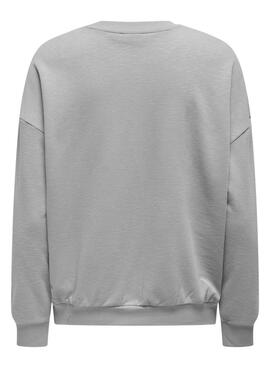 Pull à capuche Only Sille gris pour femme