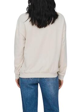 Pull Only Sille beige pour femme