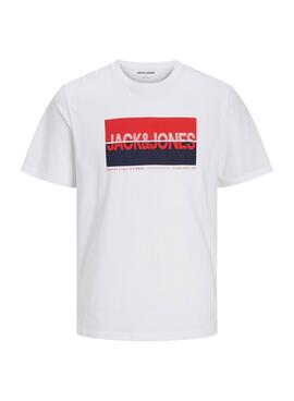 T-shirt Jack and Jones Nolan blanc pour homme