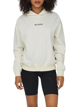 Sweat-shirt Only Cassie blanc pour femme 