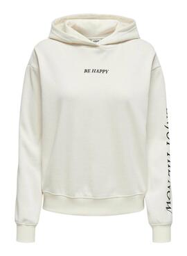 Sweat-shirt Only Cassie blanc pour femme 