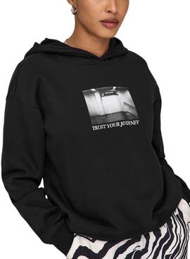 Sweatshirt Only Cassie noir pour femme