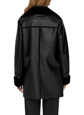 Manteau Only Mariam biker noir pour femme