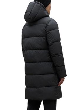 Manteau matelassé Ecoalf Velanalf noir pour homme