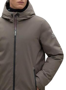 Manteau Ecoalf Pasualf taupe pour homme