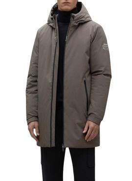 Manteau Ecoalf Pasualf taupe pour homme