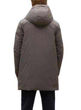 Manteau Ecoalf Pasualf taupe pour homme