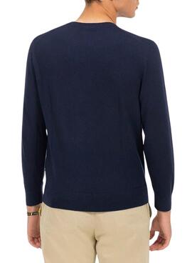 Pull El Pulpo Basique Cachemire bleu marine pour homme