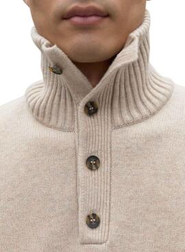 Pull Ecoalf Idesiaalf beige pour homme